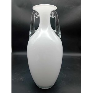 Wazon szklany Tarnowiec PRL 38 cm