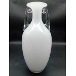 Wazon szklany Tarnowiec PRL 38 cm