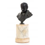 Antimony bustier of Napoleon I with bare head on a marble base