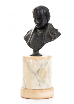 Antimony bustier of Napoleon I with bare head on a marble base