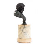 Antimony bustier of Napoleon I with bare head on a marble base