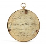 Pozłacany medalion z brązu przedstawiający Napoleona, króla Włoch i cesarza