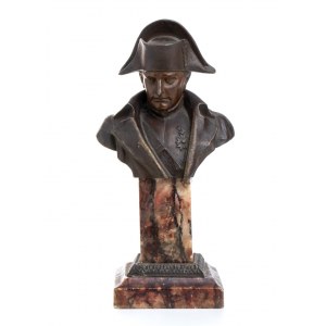 bronze bust of Napoleon I on a marble base