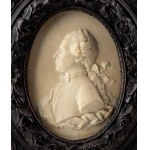 bas-relief in platre signed Nini f(ecit) of a young gentleman