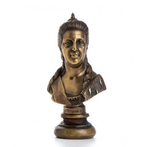 piccolo busto in bronzo di Caterina di Russia