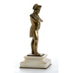 small bronze of Napoleon I on a white base