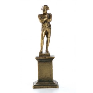 small bronze statue of the emperor on a column