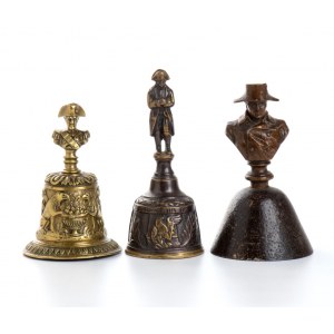 3 Campanelle in Bronze und anderen Materialien mit Kaisereffekten