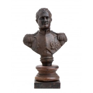 Buste en bronze de Napoléon sur base lignea