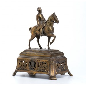Piccola scultura con Napoleone a cavallo