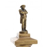 piccola fermacarta in bronzo con effige di Napoleone