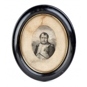 timbre ovale dans la corniche lignea , ritratto dell'imperatore