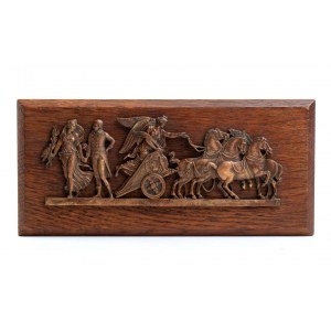 Bassorilievo in bronzo su legno