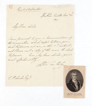 Autografický list Arthura Wellesleyho
