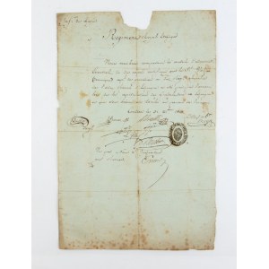 Schreiben zur Regelung der Auslandseinsätze - Tumulazione granatieri c.le Domenico Volpi 31 novembre 1813