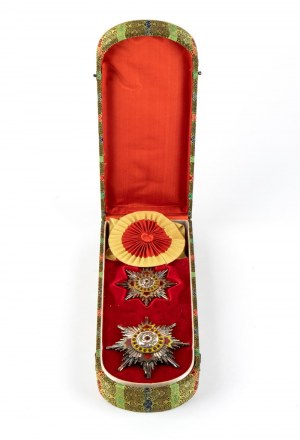 Order Szlachetnego Brylantowego Złotego Ziarna, pierwsza klasa, w oryginalnym etui, ślady zużycia, bardzo rzadki