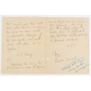Autographischer Brief von Madame Chiang Kai-shek