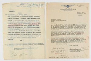 Lettera della commissione areonautica con traslazione di telegramma