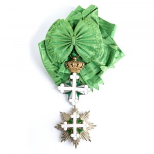 AN ORDER OF ST. MAURIZIO E LAZARUS, GRAND CROSS, SASH AN BREAST STAR