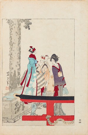 Watanabe Seitei (1851-1918), Gejsze, Tokio, 1891