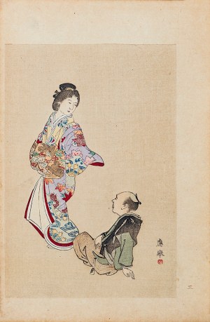 Watanabe Seitei (1851-1918), Gejša, Tokio, 1891