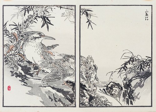 Kōno Bairei (1844-1895), Zimorodki, Tokio, 1884