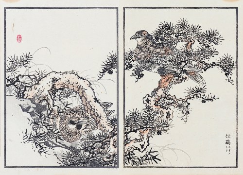 Kōno Bairei (1844-1895), Ptaki, Tokio, 1884