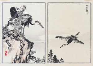 Kōno Bairei (1844-1895), Cranes, Tokyo, 1884