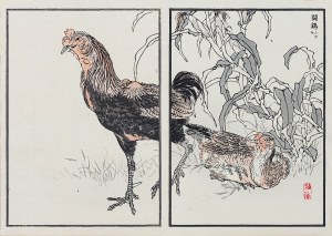 Kōno Bairei (1844-1895), Coppia di uccelli, Tokyo, 1884