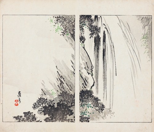 Watanabe Seitei (1851-1918), Wodospad, Tokio, 1892