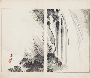 Watanabe Seitei (1851-1918), Waterfall, Tokyo, 1892