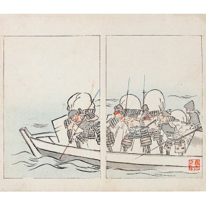 Watanabe Seitei (1851-1918), Auf einem Boot, Tokio, 1892