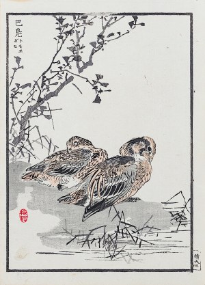 Kōno Bairei (1844-1895), Earth - set of two woodcuts, Tokyo, 1884