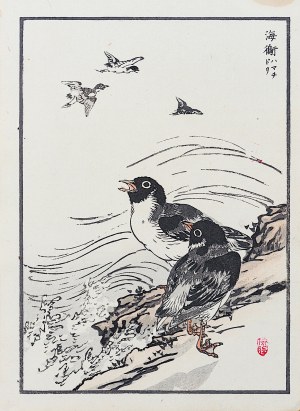 Kōno Bairei (1844-1895), Water - set of three woodcuts, Tokyo, 1884