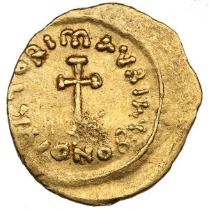 Impero bizantino (Costantinopoli) AV Tremissis - Maurizio Tiberio (582-602 d.C.)