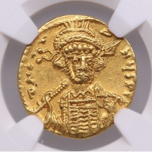 Cesarstwo Bizantyjskie (Konstantynopol) AV Solidus, ok. 674-681 r. n.e. - Konstantyn IV (668-685 r. n.e.), z Herakliuszem i Tyberiuszem -