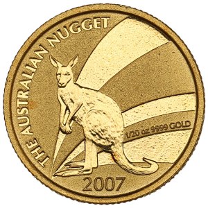 Austrálie 5 dolarů 2007 - Klokan - Nugget