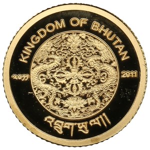 Bhutan 100 Ngultrums 2011 - Buddyjski klasztor Chorten Kora