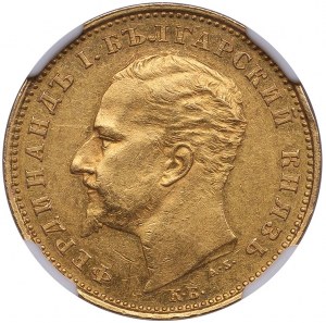 Bulgarien 20 Leva 1894 К.Б. - Ferdinand I. (1887-1918) - NGC AU 55
