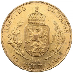 Bulharsko 20 leva 1908 (1912) - Vyhlášení nezávislosti - Ferdinand I. (1887-1918)