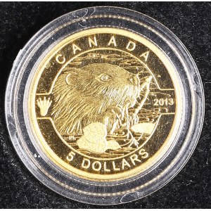 5 kanadských dolarů 2013 - Bobr