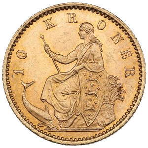 Denmark 10 Kroner 1900 VBP - Christian IX (1863-1906)