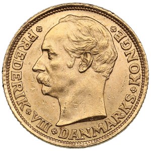 Dánsko 10 korun 1909 VBP - Frederick VIII (1906-1912)
