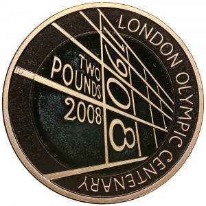 Velká Británie 2 libry 2008 - 100. výročí 4. olympiády Londýn 1908
