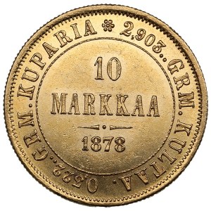 Finlandia (Rosja) 10 Markkaa 1878 S - Aleksander II (1855-1881)