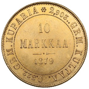 Fínsko (Rusko) 10 Markkaa 1879 S - Alexander II (1855-1881)