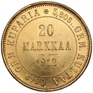 Fínsko (Rusko) 20 Markkaa 1912 S - Mikuláš II (1894-1917)