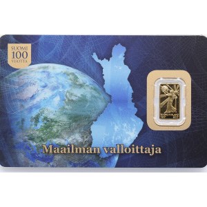Finland Gold Bar 2017 - 100th Anniversary of Finland Independence - Conqueror of the World