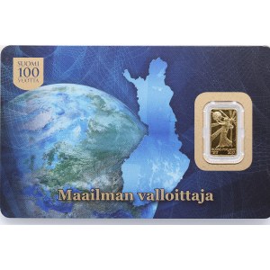 Lingotto d'oro Finlandia 2017 - 100° Anniversario dell'Indipendenza della Finlandia - Conquistatrice del mondo