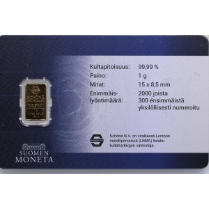 Finland Gold Bar 2017 - 100th Anniversary of Finland Independence - Conqueror of the World